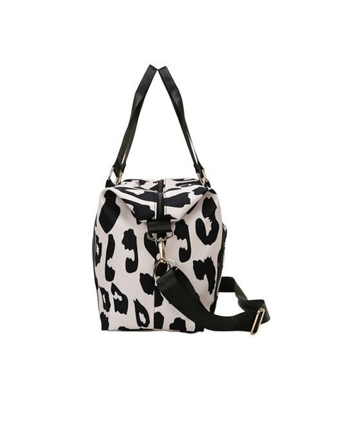 TAKE ME AWAY LEOPARD PRINT DUFFLE BAG - 2 COLORS