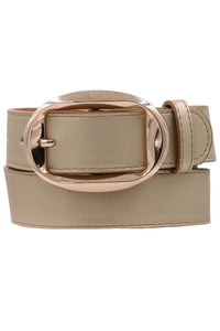 SASSY FAUX LEATHER BELT - GOLD