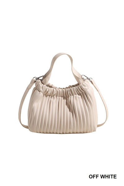 CROSSBODY SHOULDER BUCKET BAG - OFF WHITE