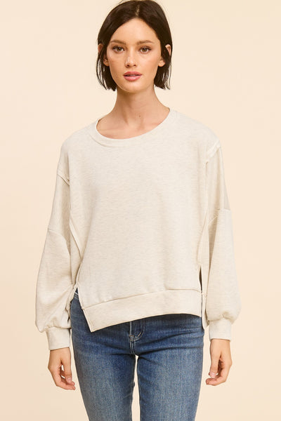 SCUBA LOUNGE TOP - ASH GREY