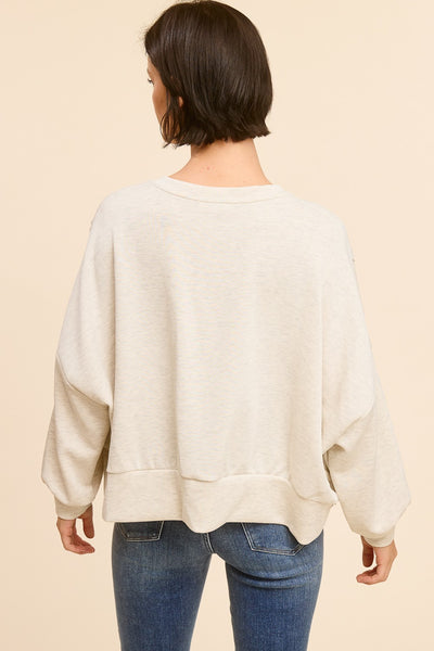 SCUBA LOUNGE TOP - ASH GREY