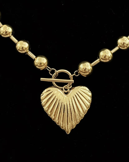 Sending All My Love Heart Necklace | 18K Gold Plate, Water Resistant & Tarnish Resistant