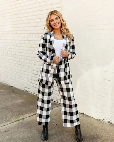 Check Please Gingham Pants - Black - Salty Lime Boutique