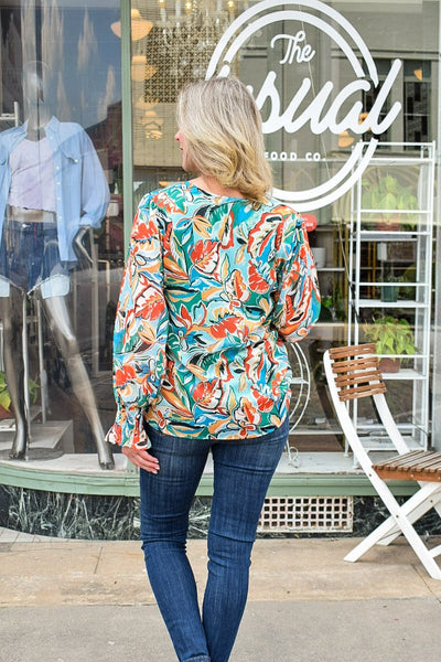 ARIEL LEAVES PRINTED BLOUSE