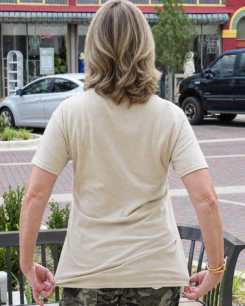 Put It On My Cowboys Tab Graphic Tee - Sand - Reg/Curvy