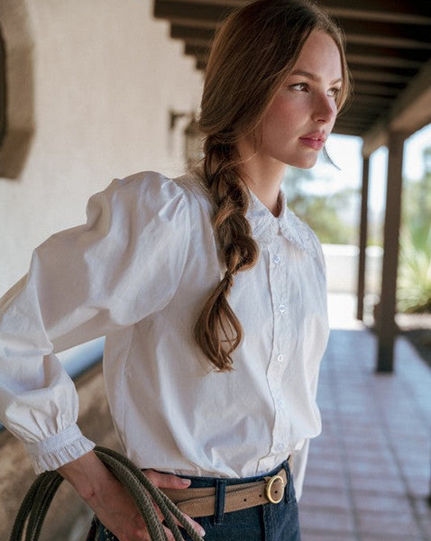 Harper Button Down Top- Off White