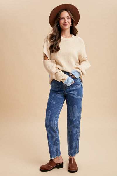 Trail Blazer Laser Print Jeans