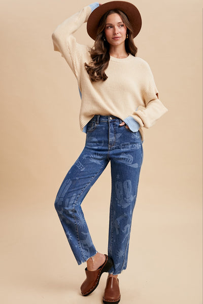 Trail Blazer Laser Print Jeans