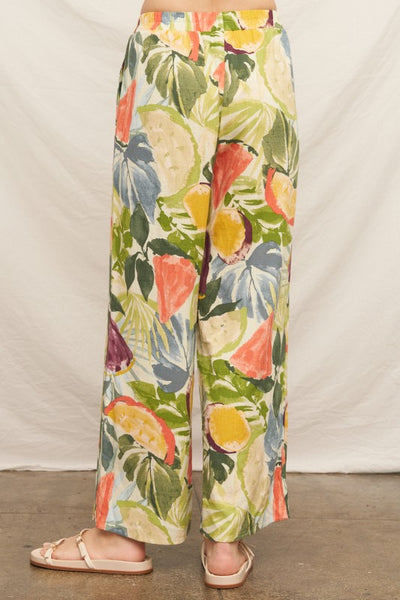 ELASTIC WAIST PANTS - MULTI - Salty Lime Boutique