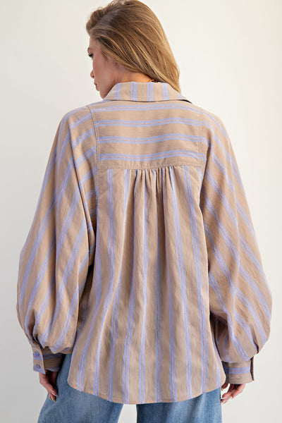 DONNA TOP BY EASEL - MUSHROOM