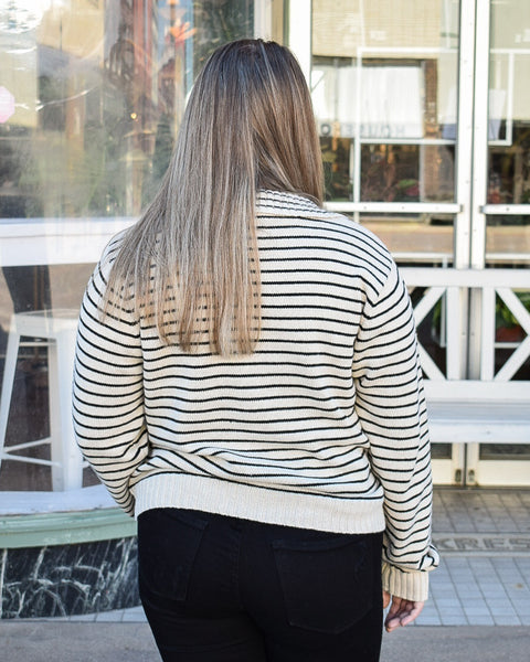 COLETTE STRIPED SWEATER TOP