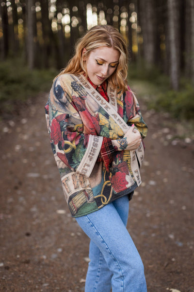 Friendship Love & Truth Fleece Cottage Cardigan Jacket - Salty Lime Boutique