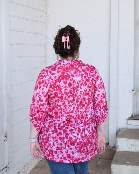 JENNY TOP - FUCHSIA ANIMAL- REG/CURVY