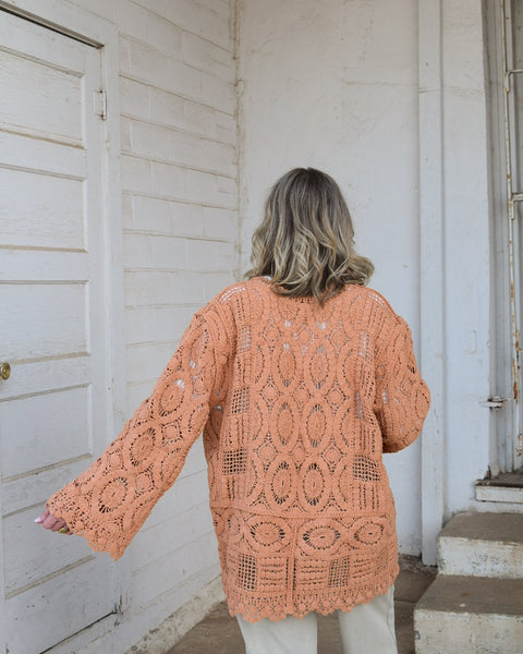 CHAI VIBES CROTCHED OPEN CARDIGAN BY POL - GINGER