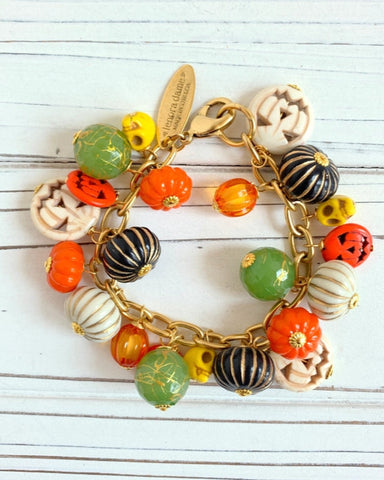 PUMPKIN KING HALLOWEEN CHARM BRACELET