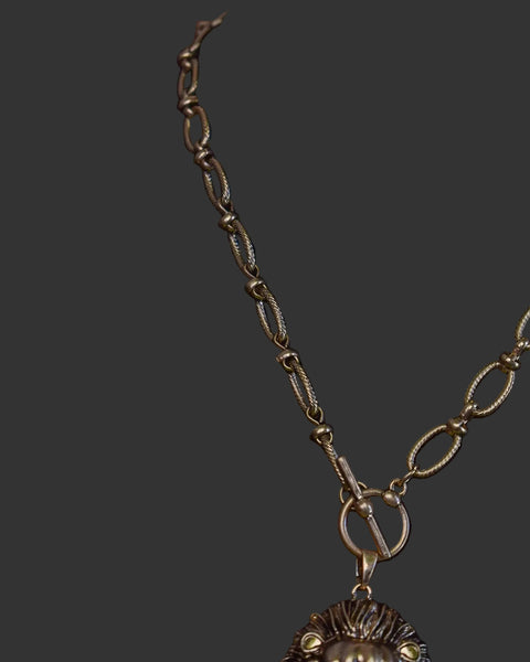 LION OF FAITH NECKLACE - GOLD - Salty Lime Boutique