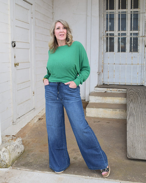 HW FEATHERWEIGHT PALAZZO BY JUDY BLUE - Salty Lime Boutique