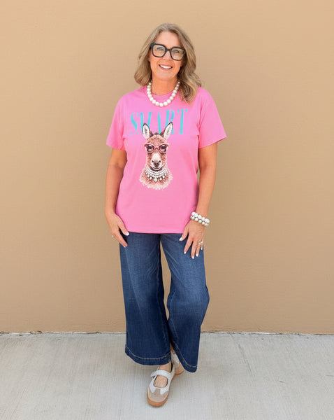 Glam Donkey Graphic Tee - Bubble Gum Pink - Reg/Curvy - Salty Lime Boutique
