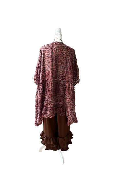DISTRESSED LEOPARD & LACE KIMONO - BY A RARE BIRD