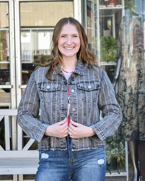 LORETTA DENIM JACKET - CURVY