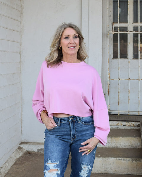 DAPHNE SCUBA TOP- BUBBLEGUM