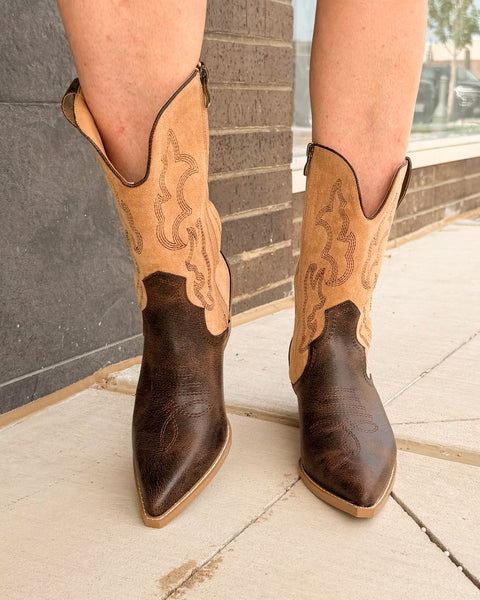 Somebody's Problem Boots by Corkys - Espresso Sand - Salty Lime Boutique