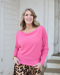 ELLA TOP  - KNOCKOUT PINK