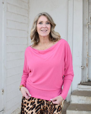 ELLA TOP  - KNOCKOUT PINK