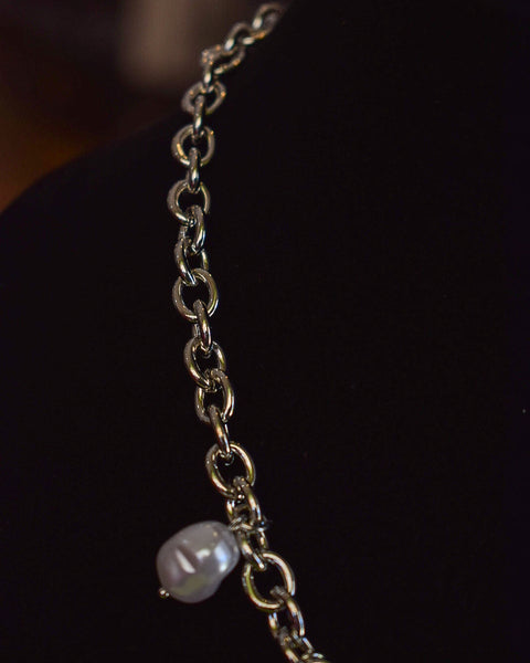 COIN CHARM NECKLACE  - SILVER - Salty Lime Boutique