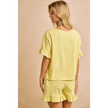 Lemon Drop Top and Short Set