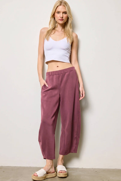 Scuba Barrel Pants - Dark Mauve