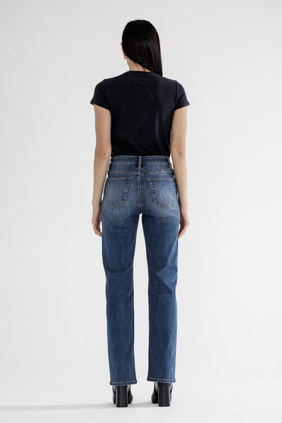 HR STRAIGHT LEG JEAN BY MICA DENIM - DARK WASH
