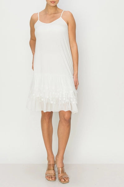 LACY DRESS EXTENDER WITH ADJUSTABLE STRAP - IVORY - REG/CURVY