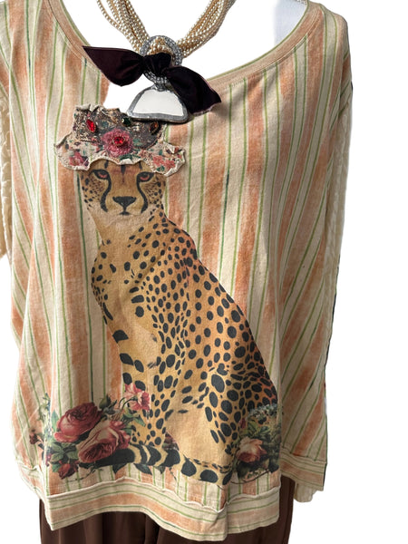 LEOPARD GARDEN SWEATSHIRT BY A RARE BIRD