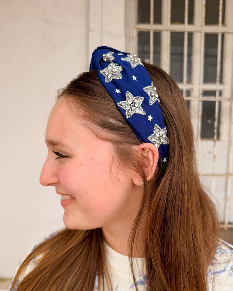STARS ARE BRIGHT HEADBAND - NAVY - Salty Lime Boutique