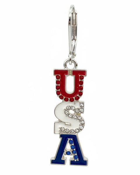 USA Dangle Earring - Silver