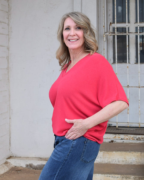 THE MARGO TOP- BERRY - Salty Lime Boutique