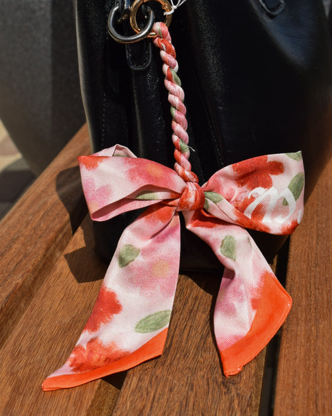 BRAIDED BOW KEYCHAIN/PURSE CHARM - 12 COLORS - Salty Lime Boutique