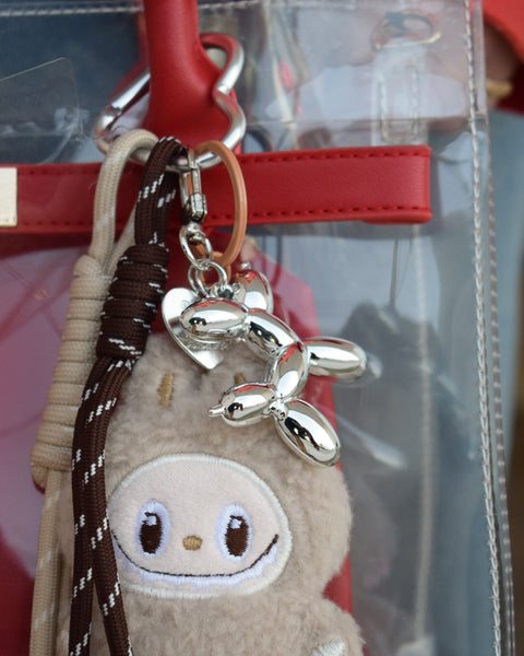 FUZZY MONSTER KEYCHAIN/PURSE CHARM - 4 COLORS