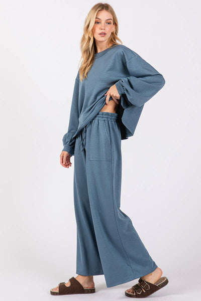 DEMI TOP AND PANT SET -  PINK