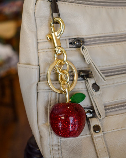 RED APPLE PURSE/KEY CHAIN CHARM