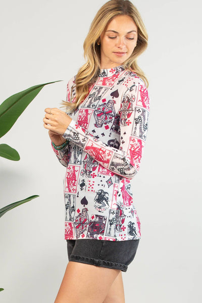 ELLEN PLAYING CARDS MESH TOP - REG/CURVY