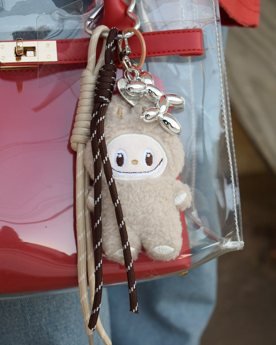 FUZZY MONSTER KEYCHAIN/PURSE CHARM - 4 COLORS