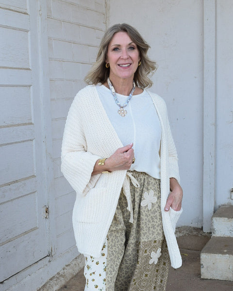 HEY THERE KNIT CARDIGAN BY POL- CREAM