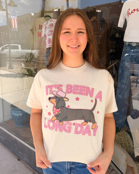 It's Been A Long Day Graphic Tee - Oatmeal - Reg/Curvy