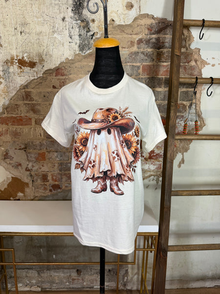 Cowboy Ghost Graphic Tee - Natural