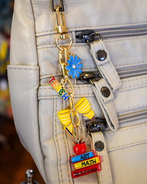 TEACHERS TEACH CHARMS PURSE CHARM - GOLD