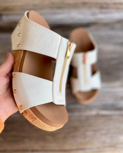 TABOO WHITE WEDGE BY CORKY'S