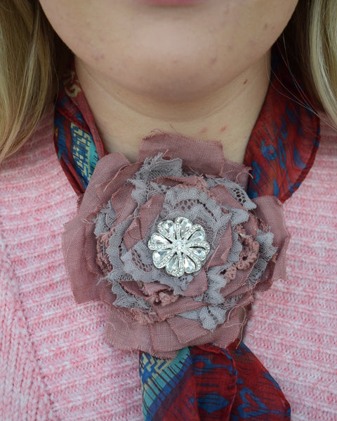 HAND DYED FLORAL SLIDE - BY A RARE BIRD - 3 COLORS