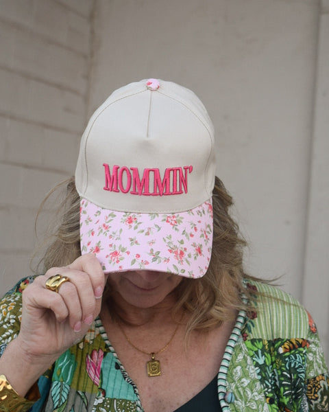 MOMMIN CAP - PINK FLORAL - Salty Lime Boutique